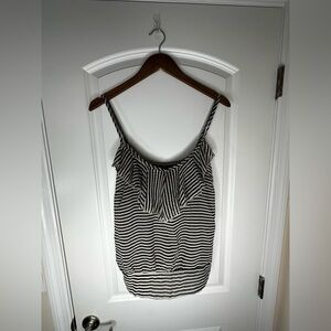 Charlotte Russe Black and White Striped Camisole Y2K